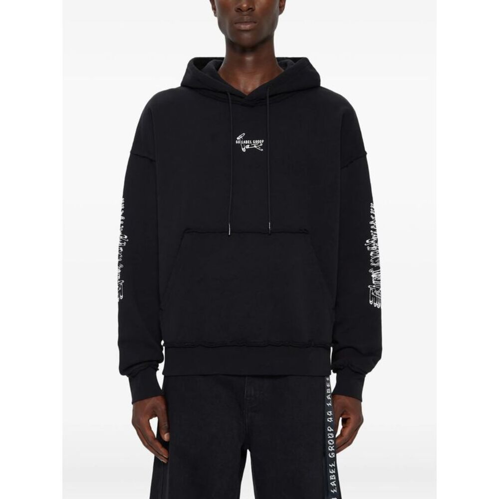 44 Label Group Black Sweaters & Knitwear - Hoodies Men